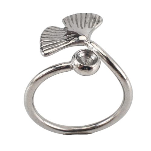 Acier inoxydable 316, DIY & réglable, couleur originale, size 23x22x19mm, ring inner diameter: 17.5mm, rhinestones setting: 4mm, Vendu par PC