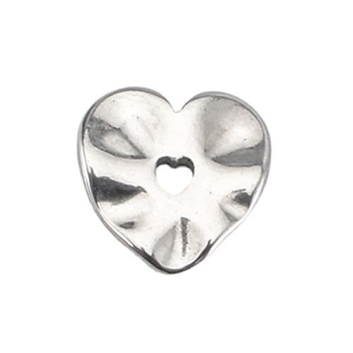 Stainless Steel Heart Pendants, 304 Stainless Steel, DIY, original color, 7x7x1mm, Sold By PC