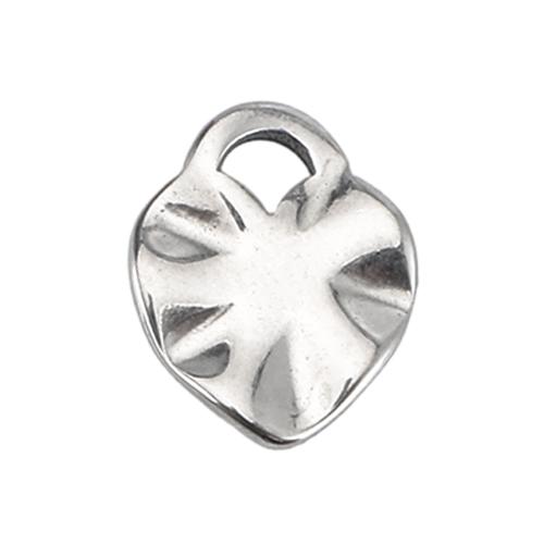 Stainless Steel Heart Pendants, 304 Stainless Steel, DIY, original color, 9x7x1mm, Sold By PC
