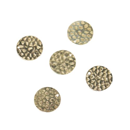 Brass Jewelry Pendants, Flat Round, polished, DIY & hammered, original color, 16x0.50mm, Sold By PC