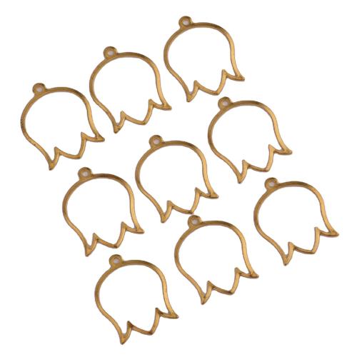 Brass Jewelry Pendants, Flower, DIY & hollow, original color, 22x18x0.80mm, Hole:Approx 1.5mm, Sold By PC