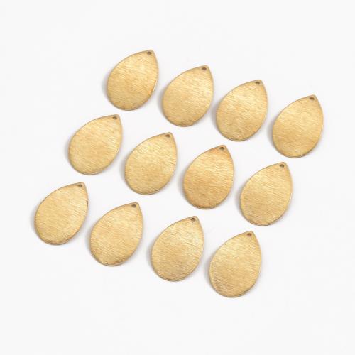 Brass Jewelry Pendants, Teardrop, polished, DIY & brushed, original color, 17x25.80x0.50mm, Hole:Approx 1.5mm, Sold By PC