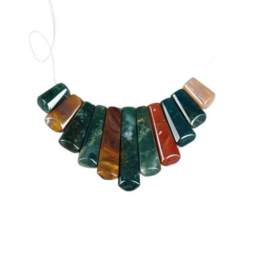 Edelstein gestaffelte Anhänger, Trapez, DIY & verschiedenen Materialien für die Wahl, 95x40x5mm, 11PCs/setzen, verkauft von setzen