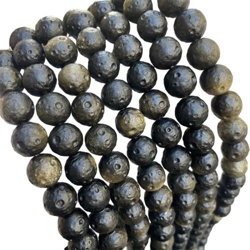 Natural Black Obsidian Beads, Round, DIY & different size for choice, more colors for choice, Sold By Strand