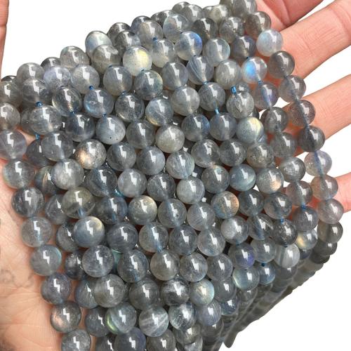Natural Labradorite Beads, Round, DIY & different size for choice, Sold Per 38 cm Strand