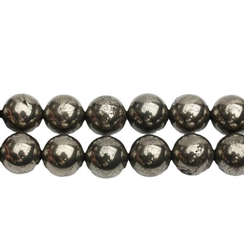 Pirita oro perlas, Pirita de Oro, Esférico, pulido, Bricolaje & diverso tamaño para la opción, Vendido para 38 cm Sarta