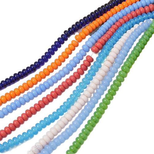 Lampwork Beads, Abacus, DIY, more colors for choice, 8x5mm, Approx 79PCs/Strand, Sold By Strand