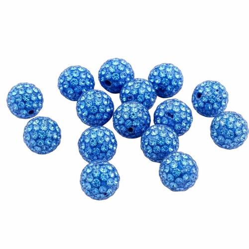 Rhinestone Clay Pave Beads, Round, DIY & different size for choice & with rhinestone, more colors for choice, Sold By PC