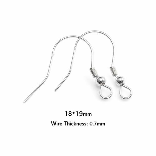 925 Sterling Silver Hook Earwires, DIY & different styles for choice, 10Pairs/Bag, Sold By Bag