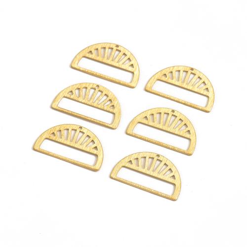 Brass Jewelry Pendants, Dome, polished, DIY & brushed & hollow, original color, 30.10x17.40x0.80mm, Sold By PC