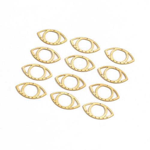 Brass Jewelry Pendants, Eye, polished, DIY & brushed & hollow, original color, 29.70x16x0.80mm, Sold By PC