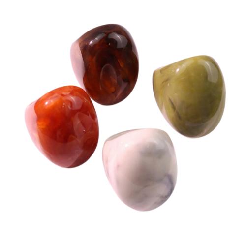 Resin Finger Ring, polished, fashion jewelry & for woman, more colors for choice, US Ring Size:6.5, Sold By PC