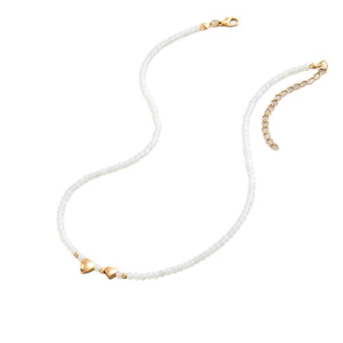 Crystal Necklace, with Brass, with 7cm extender chain, Heart, plated, fashion jewelry & for woman, more colors for choice, Length:Approx 42 cm, Sold By PC