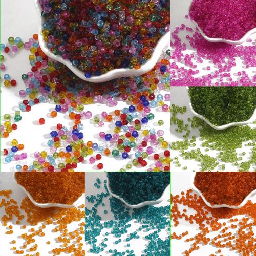 Transparent Glass Seed Beads, DIY & different size for choice, more colors for choice, 15G/Bag, Sold By Bag