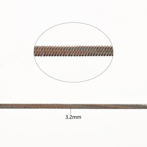 Stainless Steel Jewelry Chains, 316 Stainless Steel, DIY, original color, 3.20mm, 100m/Lot, Sold By Lot