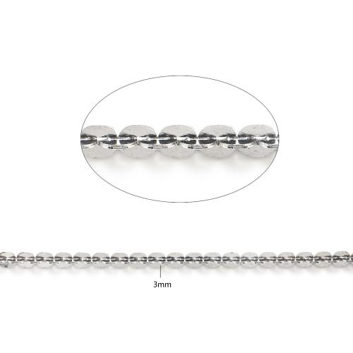 Stainless Steel Jewelry Chains, 304 Stainless Steel, DIY, original color, 3mm, 100m/Lot, Sold By Lot