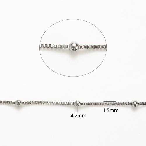 Stainless Steel Ball Chain, 304 Stainless Steel, DIY, original color, 100m/Lot, Sold By Lot