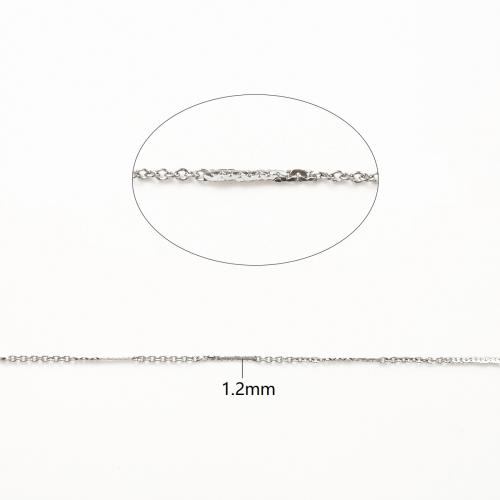Stainless Steel Jewelry Chains, 304 Stainless Steel, DIY, original color, 1.20mm, 100m/Lot, Sold By Lot