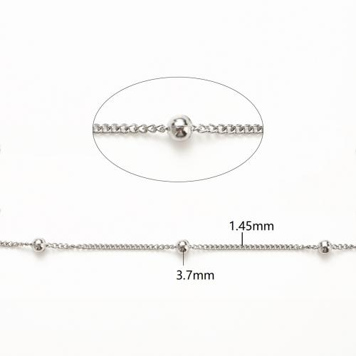 Stainless Steel Ball Chain, 304 Stainless Steel, DIY, original color, 100m/Lot, Sold By Lot