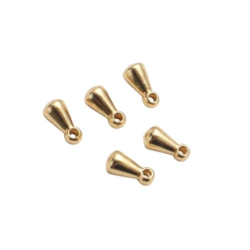 Stainless Steel Pendants, 304 Stainless Steel, gold color plated, DIY, 6x3mm, Hole:Approx 1mm, Sold By PC