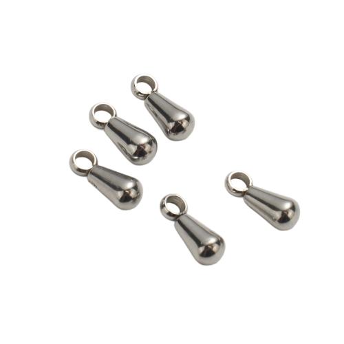 Stainless Steel Pendants, 304 Stainless Steel, DIY, original color, 7x3mm, Hole:Approx 1.5mm, Sold By PC