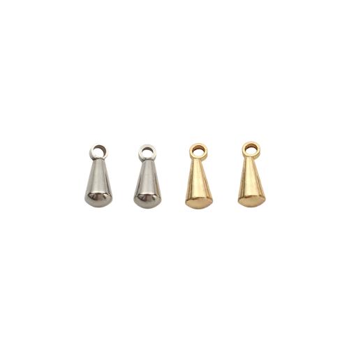 Stainless Steel Pendants, 304 Stainless Steel, plated, DIY, more colors for choice, 10x4mm, Hole:Approx 1.5mm, Sold By PC