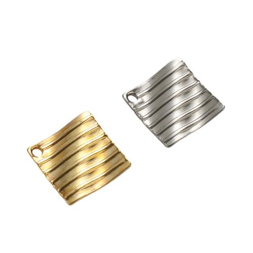 Stainless Steel Pendants, 304 Stainless Steel, Geometrical Pattern, plated, DIY, more colors for choice, 12x12mm, Hole:Approx 1mm, Sold By PC