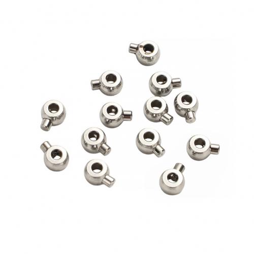 304 Stainless Steel Positioning Bead, DIY, original color, 4.50x3.50x2.50mm, Hole:Approx 1mm, Sold By PC