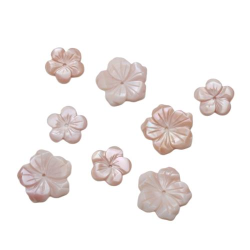 Natural Pink Shell Pendants, Flower, Carved, DIY & different size for choice, Sold By PC