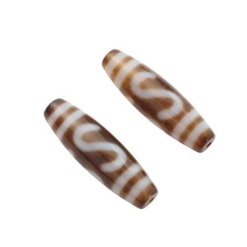 Two Tone Agate Beads, Tibetan Agate, Oval, S hook, 38x12mm, Hole:Approx 2.5mm, Sold By PC