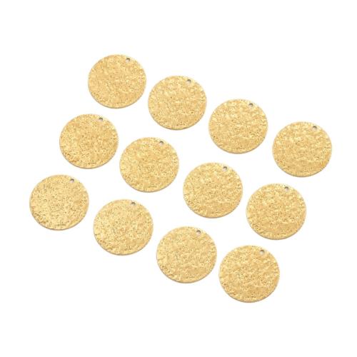 Brass Jewelry Pendants, Flat Round, DIY & hammered, original color, 20x0.60mm, Hole:Approx 1.3mm, Sold By PC