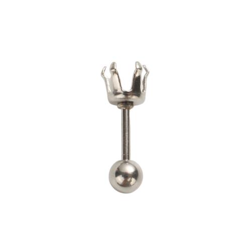 Stainless Steel Earring Stud Components, 304 Stainless Steel, DIY, original color, 14x4.50mm, Sold By PC
