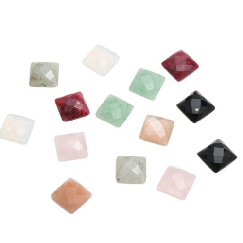 Natural Gemstone Cabochons, Square, DIY & different materials for choice & faceted, 10x10x3.60mm, Sold By PC