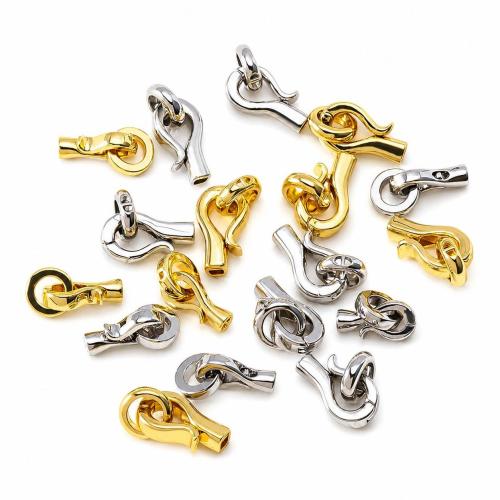 Brass Hook and Eye Clasp, plated, DIY, more colors for choice, 2PCs/Bag, Sold By Bag