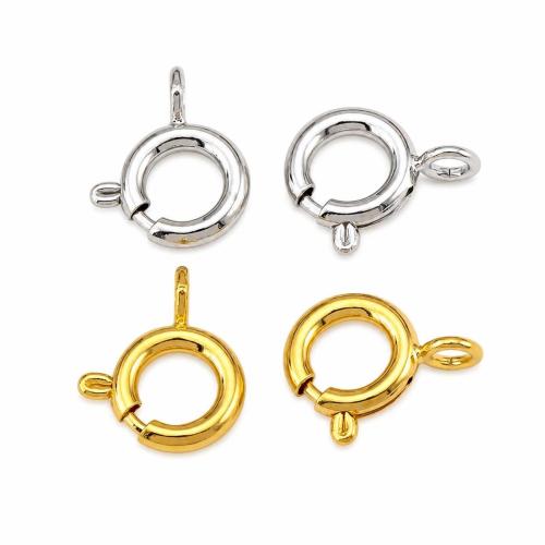 Brass Spring Ring Clasp, plated, DIY, more colors for choice, 8x10mm, Hole:Approx 0.5mm, 10PCs/Bag, Sold By Bag