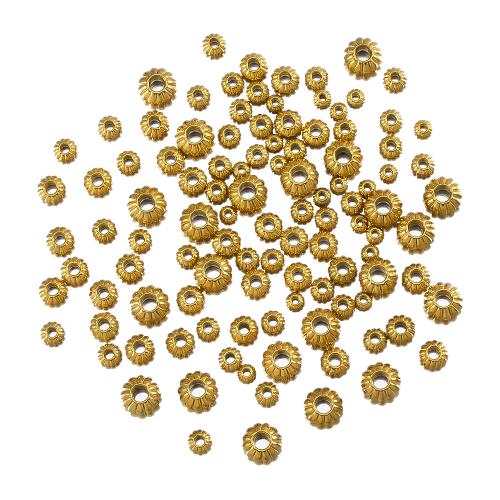 Stainless Steel Large Hole Beads, 304 Stainless Steel, Flower, plated, DIY, more colors for choice, 20PCs/Bag, Sold By Bag