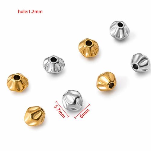Stainless Steel Spacer Beads, 304 Stainless Steel, Rhombus, plated, DIY, more colors for choice, 6x5.70mm, 20PCs/Bag, Sold By Bag