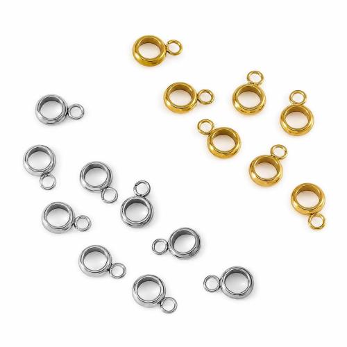 Stainless Steel Bail Beads, 304 Stainless Steel, plated, DIY, more colors for choice, 6mm, 20PCs/Bag, Sold By Bag