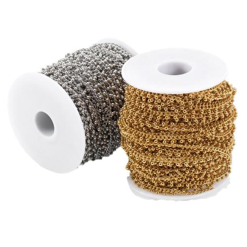 Stainless Steel Ball Chain, 304 Stainless Steel, plated, DIY & oval chain, more colors for choice, 1m/Bag, Sold By Bag