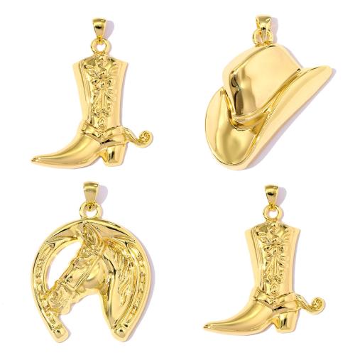 Brass Jewelry Pendants, gold color plated, DIY & different styles for choice, 3PCs/Bag, Sold By Bag
