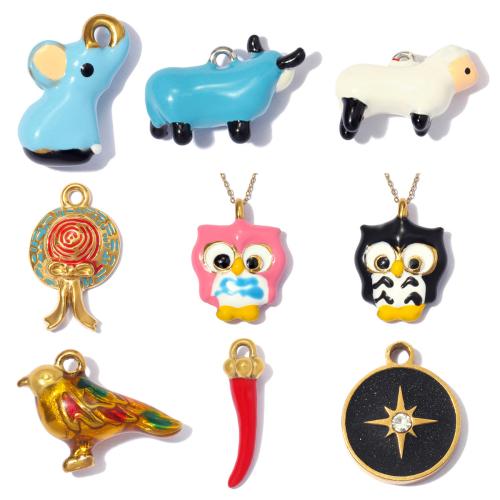 Stainless Steel Pendants, 304 Stainless Steel, plated, DIY & different styles for choice & enamel, 3PCs/Bag, Sold By Bag