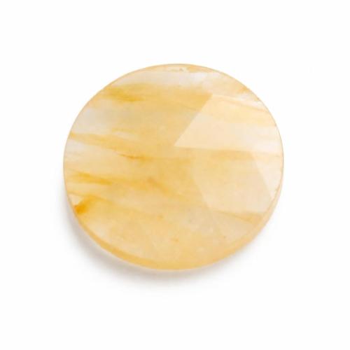 Natural Gemstone Cabochons, Golden Healer Quartz, Round, DIY & different size for choice & faceted, Sold By PC