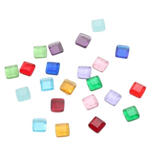 Crystal Cabochons, Square, DIY & faceted, more colors for choice, 7x7x2.80mm, Sold By PC