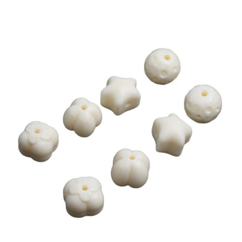 Resin Jewelry Beads, injection moulding, DIY & different styles for choice, white, Sold By PC