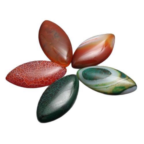 Agate Cabochon, Horse Eye, DIY, more colors for choice, 40x20x7mm, Sold By PC