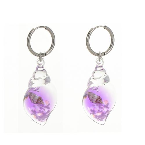 Acrylic Jewelry Earring, Stainless Steel, with Acrylic, plated, fashion jewelry & for woman, more colors for choice, Sold By Pair