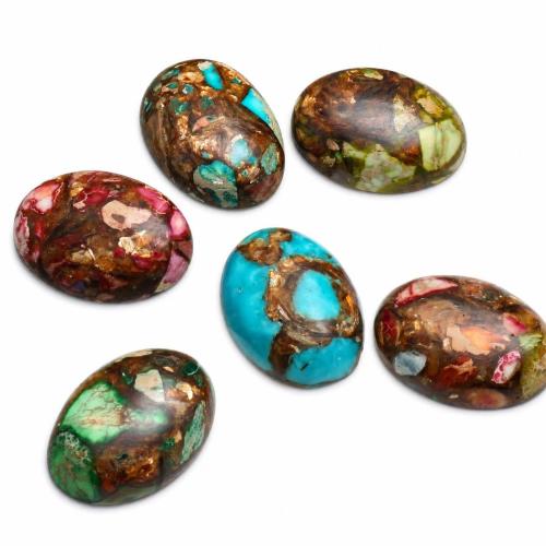 Impression Jasper flat back cabochon, Oval, polished, DIY & different size for choice, more colors for choice, Sold By PC