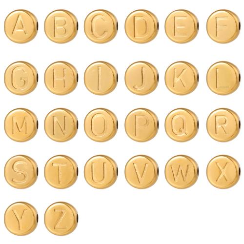 Titanium Steel Spacer Bead, plated, DIY & different styles for choice & with letter pattern, Sold By PC