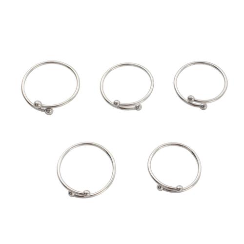 Stainless Steel Finger Ring Setting, 304 Stainless Steel, DIY & adjustable & different size for choice, original color, Sold By PC