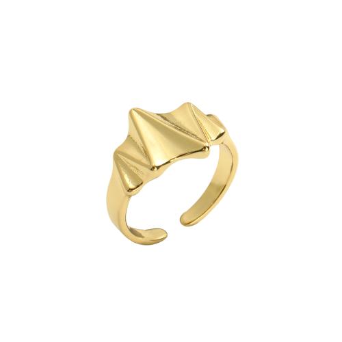 Messing Manschette Fingerring, vergoldet, Modeschmuck & für Frau, Innendurchmesser:ca. 17.5mm, verkauft von PC